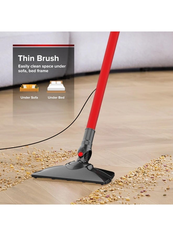 Airbot ممسحة مكنسة كهربائية رفيعة جداً رطبة وجافة مع خزان ماء وقطعة قماش للمسح، مكنسة كهربائية محمولة بعصا - Image 3